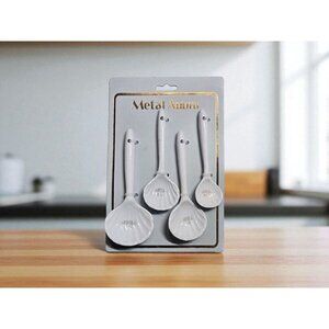 New White Beach Nautical Ceramic Sea Shell Shaped Measuring Spoons Birthday Gift